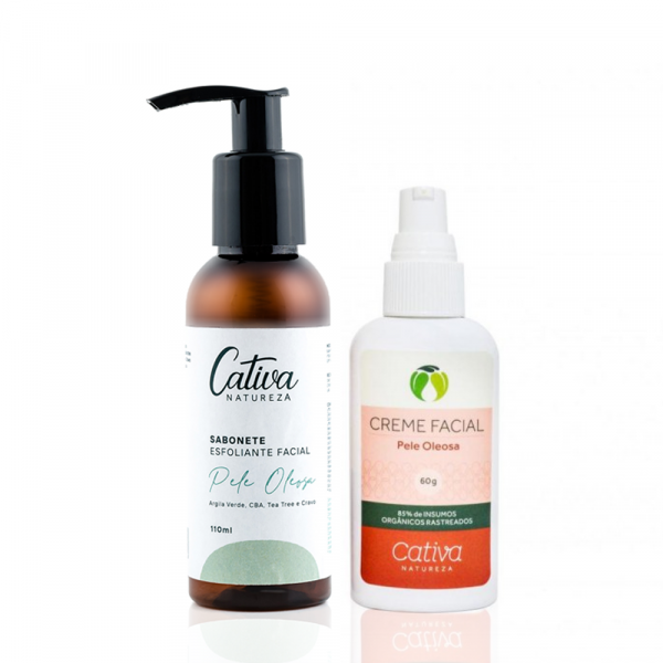 Kit Essencial Pele Oleosa: sabonete + creme